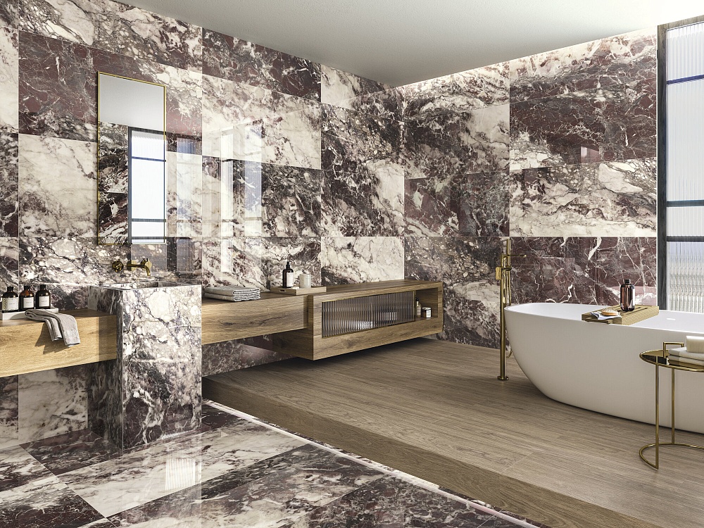 Керамогранит Ape Xlining BRECCIA VIOLA POL RECT 120X278