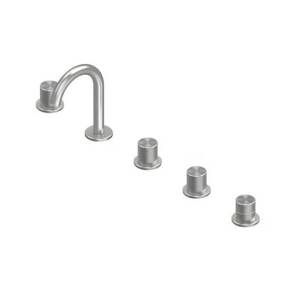 QuadroDesign HUM 2495AS Смеситель на борт ванны, цвет Brushed Stainless Steel