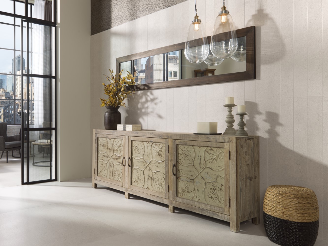 Керамическая плитка  PORCELANOSA BOTTEGA WHITE SPIGA 45х120 G-274