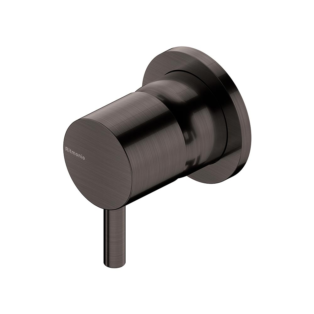 Ritmonio PR52FC201BLX Diametro35 S Смеситель встр. для раковины/душа BLX BRUSHED BLACK CHROME