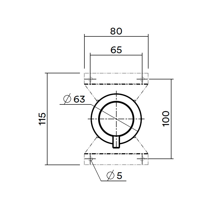 QuadroDesign SOURCE/OTTAVO IN044AS Встр. часть переключателя из стены на 2 потребителя, цвет Steel