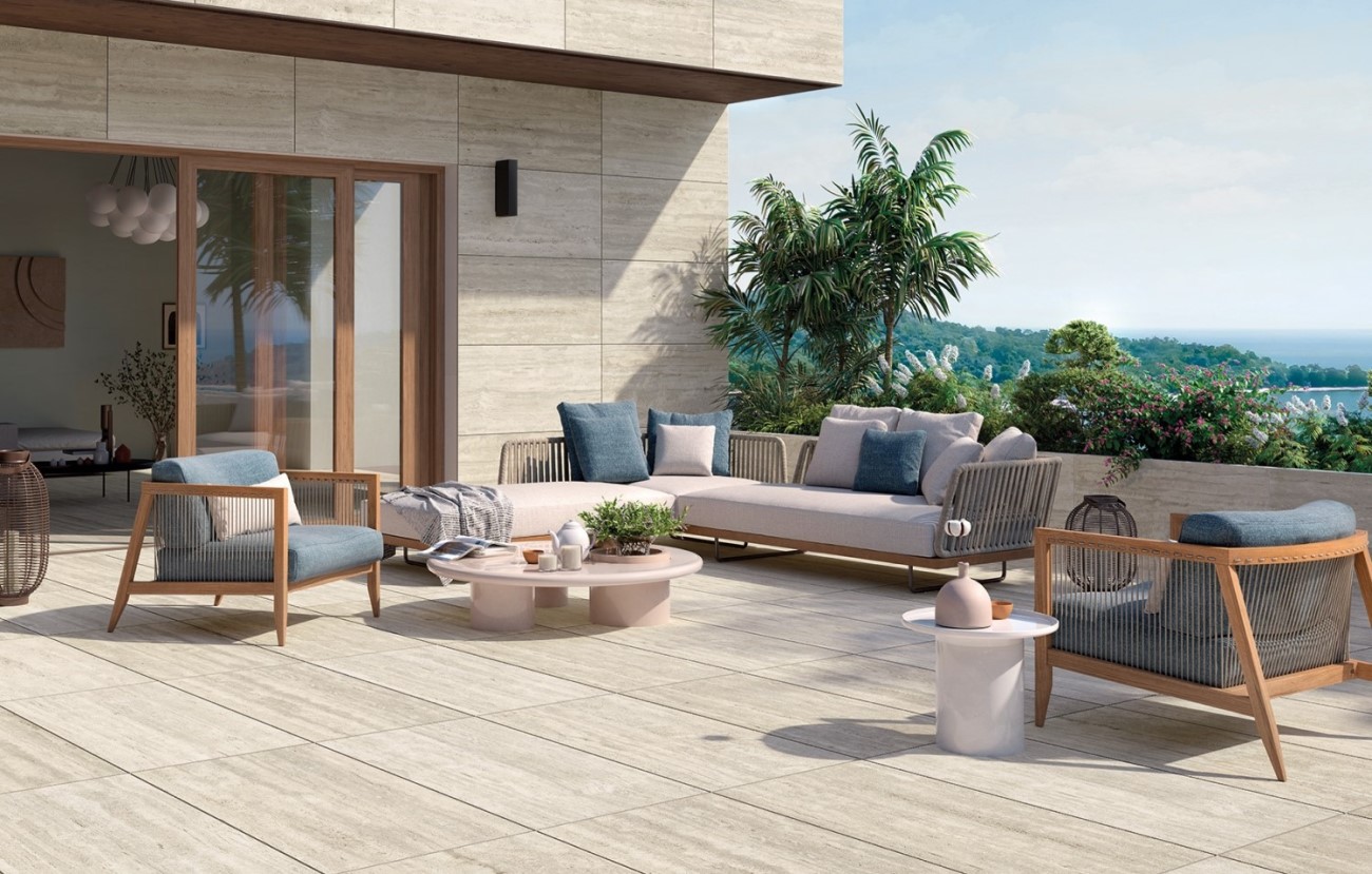 Керамогранит MIRAGE TRAVERTINO LIGHT EY 07 ST SQ 30х120х2 (Италия)