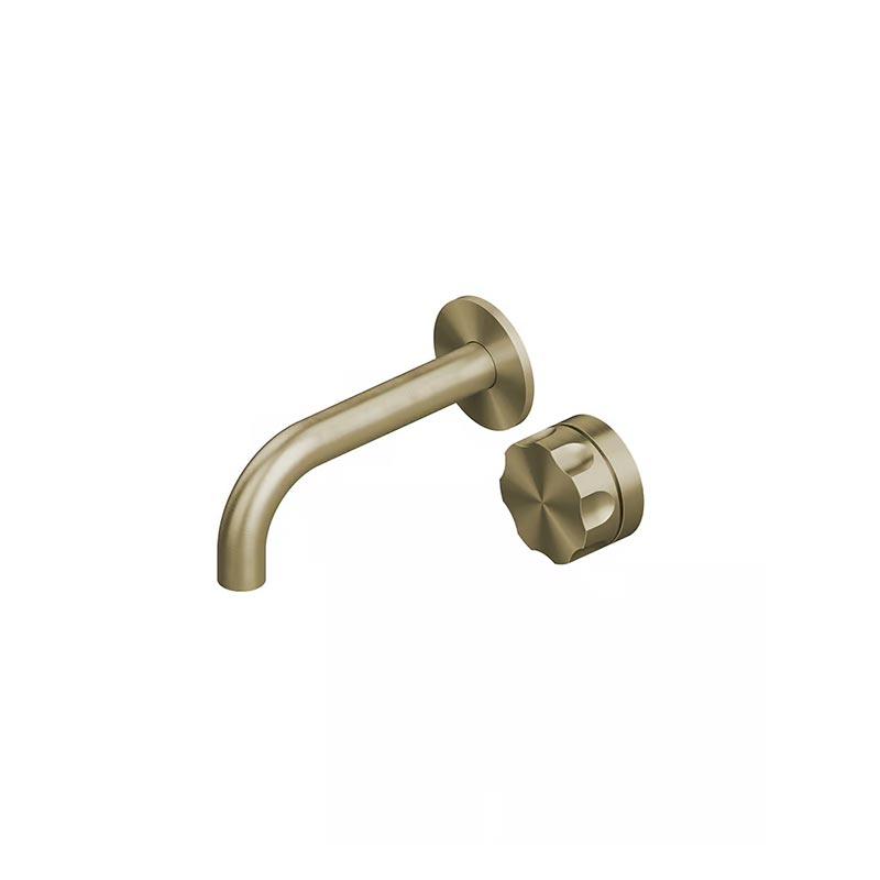 QuadroDesign MODO 1710TOC Смеситель для раковины на 2 отверстия из стены, цвет Brushed Stainless Steel