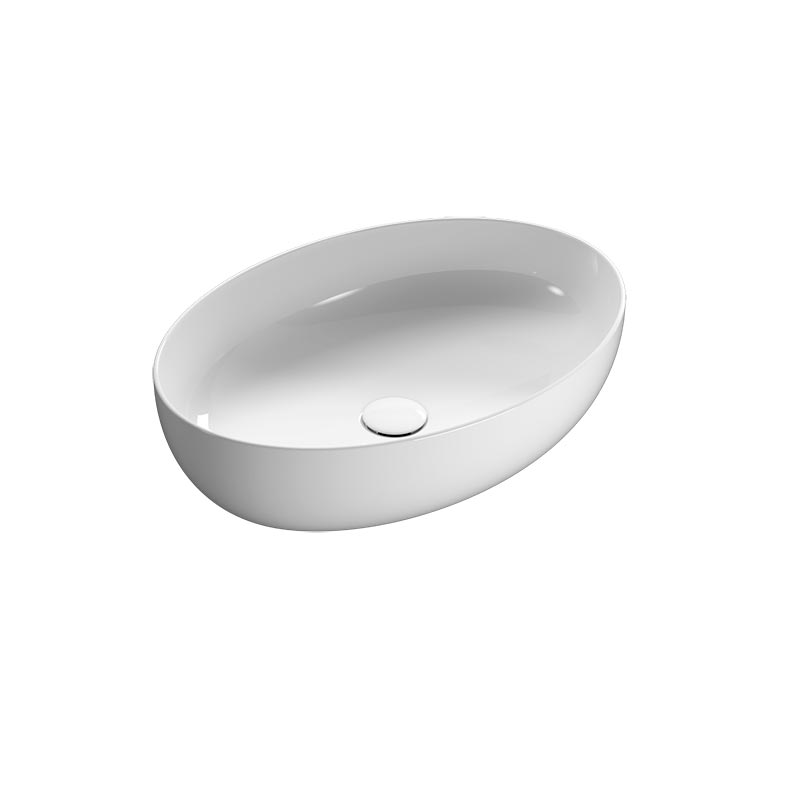 GLOBO TFO60BI Oval Накладная раковина 60x42 bi (Bianco)
