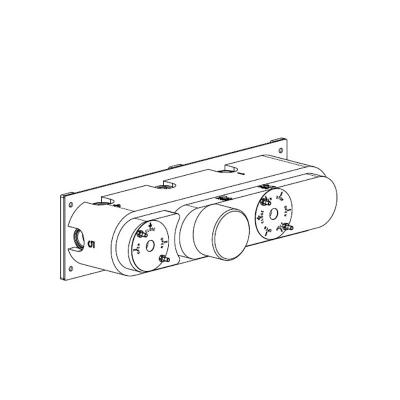 Carimali W5103 Встраиваемая часть термостатического смесителя на 5 выходов G 1/2"