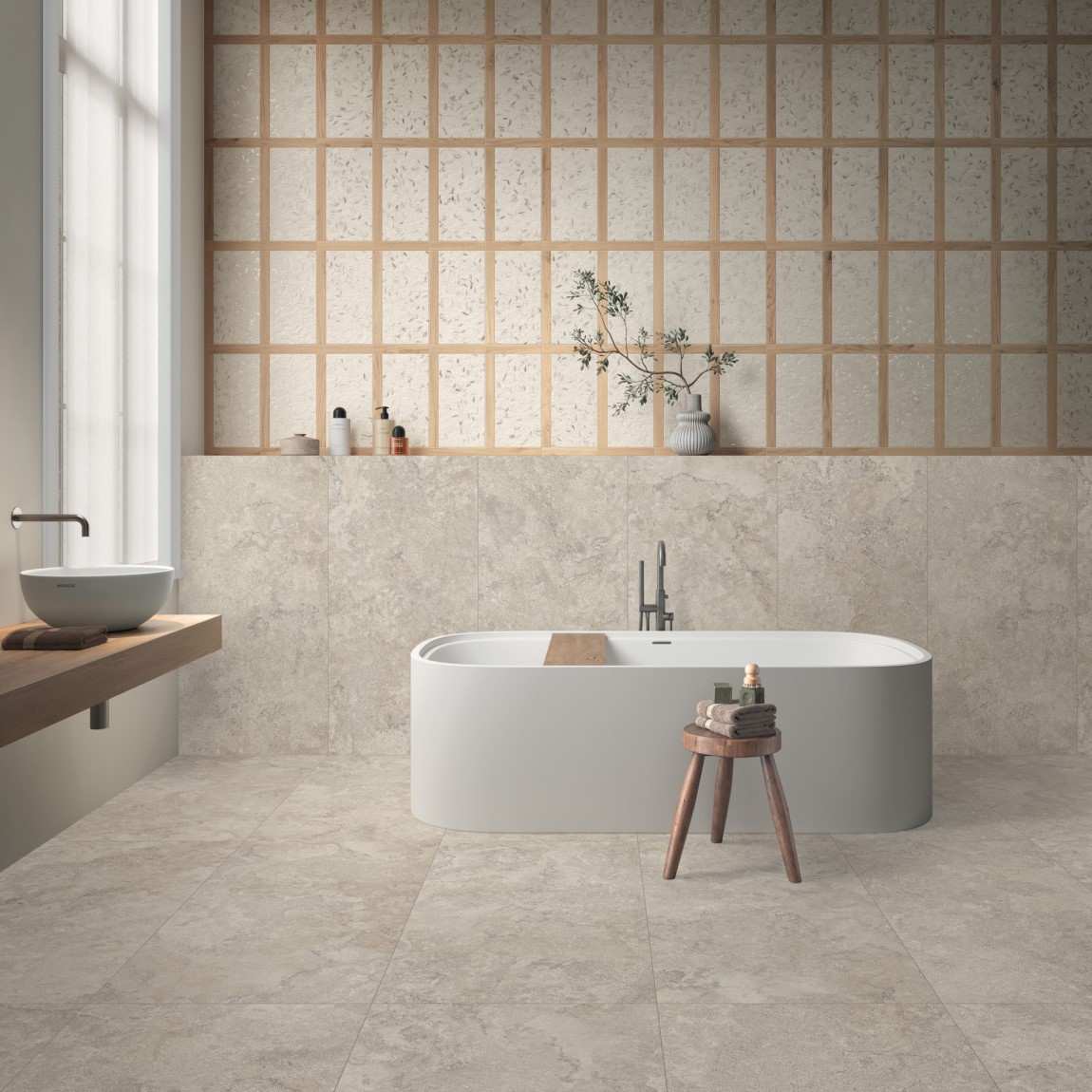 Керамогранит слэб MIRAGE OYSTER CROSS NV 02 SP SQ 120х278x0.6 (Италия)