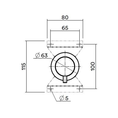 QuadroDesign SOURCE/OTTAVO IN044AS Встр. часть переключателя из стены на 2 потребителя, цвет Steel