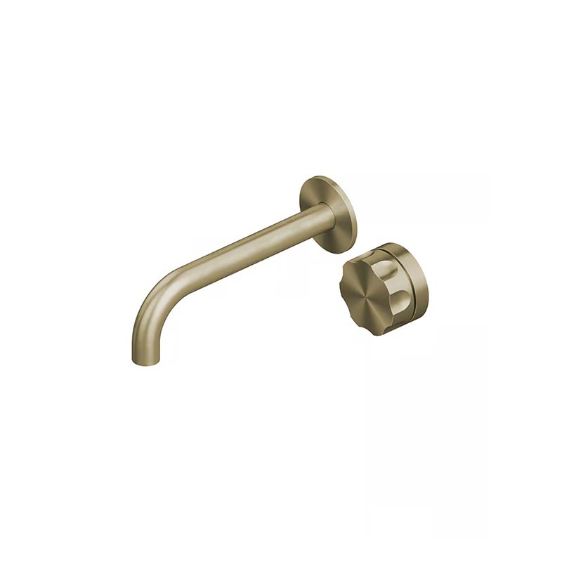 QuadroDesign MODO 1711TOC Смеситель для раковины на 2 отверстия из стены 250mm, цвет Light Gold