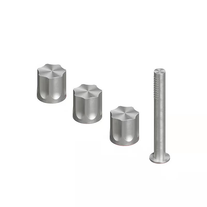 QuadroDesign MODO 1797AS Смеситель на борт ванны без излива, диаметр ручки 43, цвет Brushed Stainless Steel
