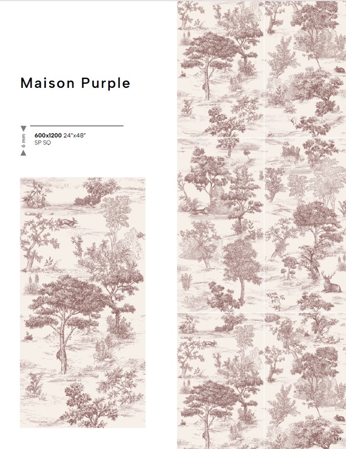 Керамогранит MIRAGE MAISON PURPLE PP SP SQ 60х120x0.6 (Италия)