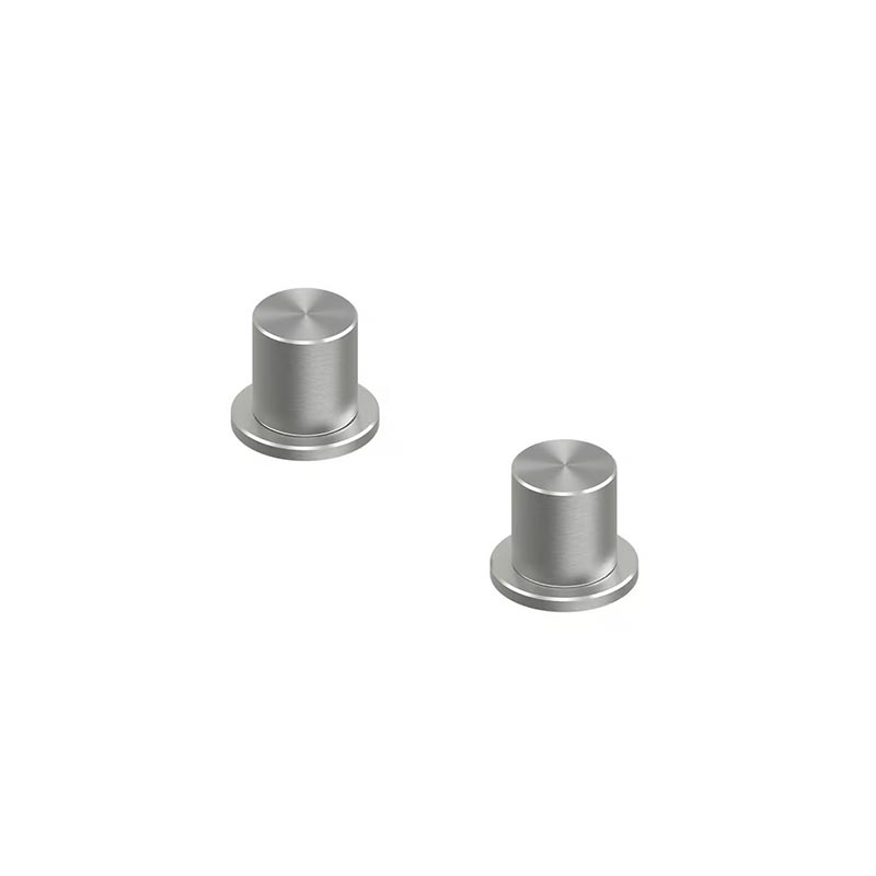 QuadroDesign HUM 2452VAS Группа запорных вентилей из столешницы (горячая и холодная), цвет Brushed Stainless Steel