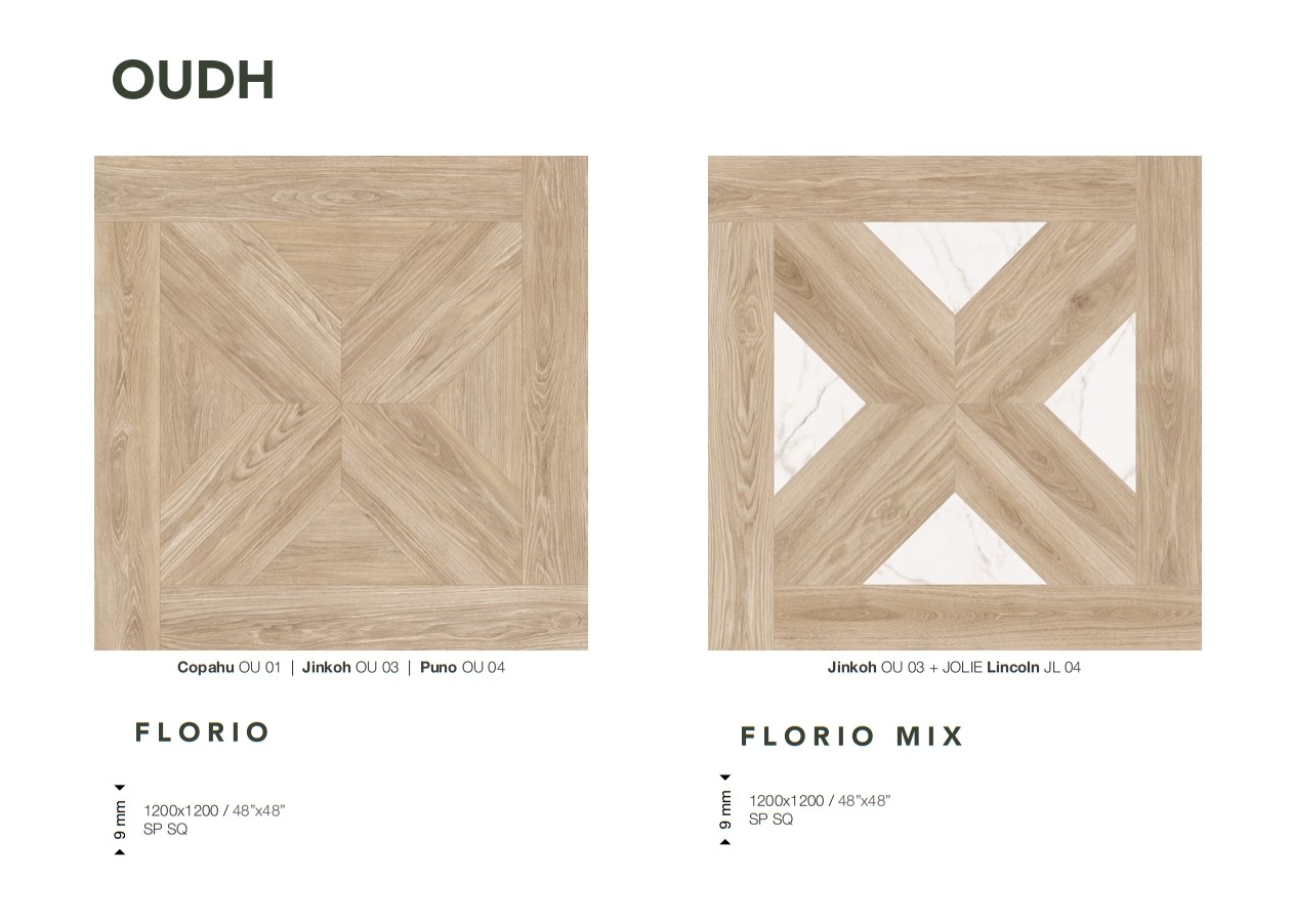 Керамогранит MIRAGE FLORIO MIX OU 03 + JL 04 SQ 120х120x9 (Италия)