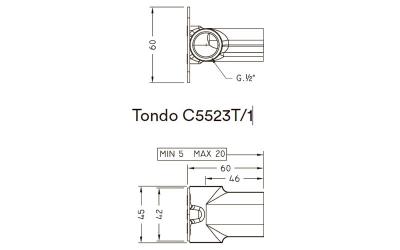 Nicolazzi C5523T/1 Встраиваемая часть для настенного смесителя (Tondo)