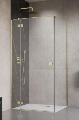 Essenza 8 Brushed Gold KDJ Front Wall 337 Right Brushed Gold/Transparent