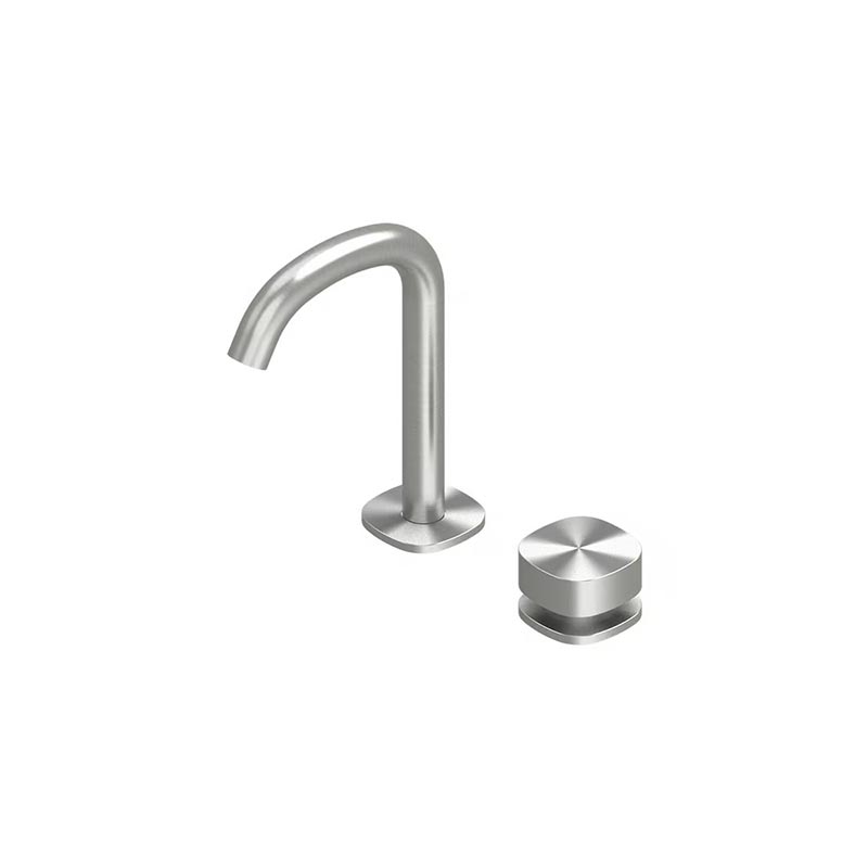 QuadroDesign SUPER 2231TAS Смеситель для раковины на 2 отв. из столешницы, Brushed Stainless Steel