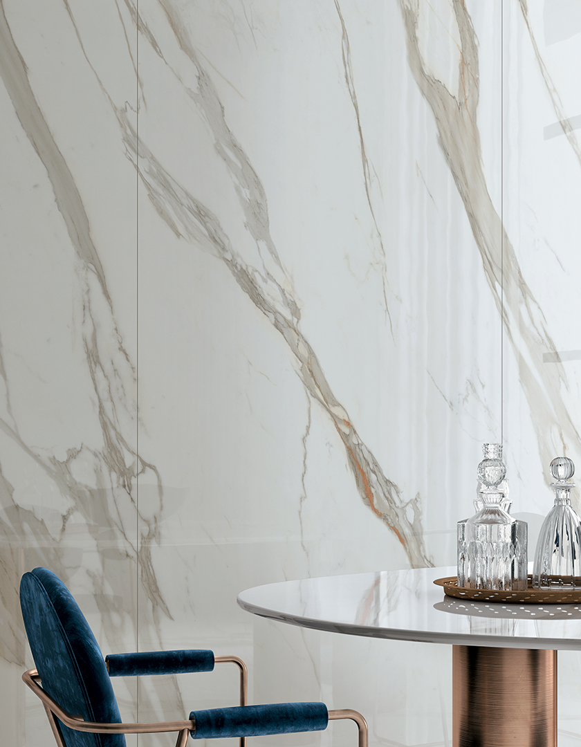 Керамогранит слэб MIRAGE CALACATTA GOLD CP 02 LUC SQ 120х278x0.6 (Италия)