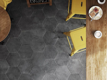 Керамогранит URBAN HEXAGON MELANGE SILVER 25.4x29.2 от Equipe Ceramicas (Испания)
