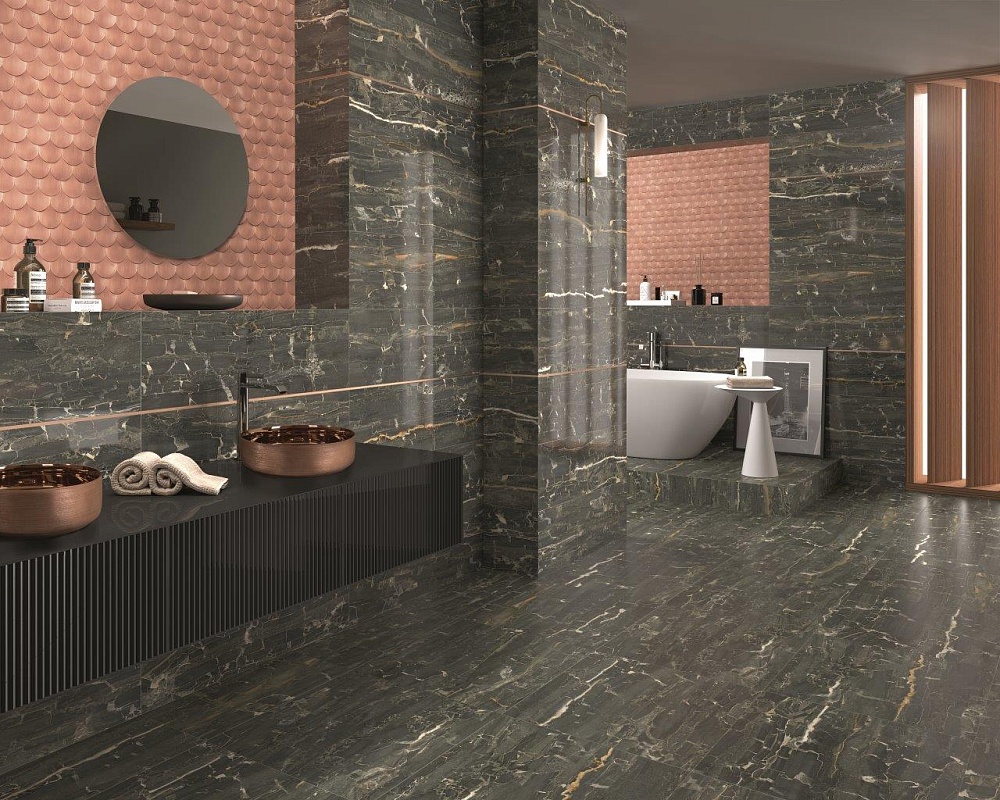 Керамическая плитка  Lionela Black Gloss 30x90