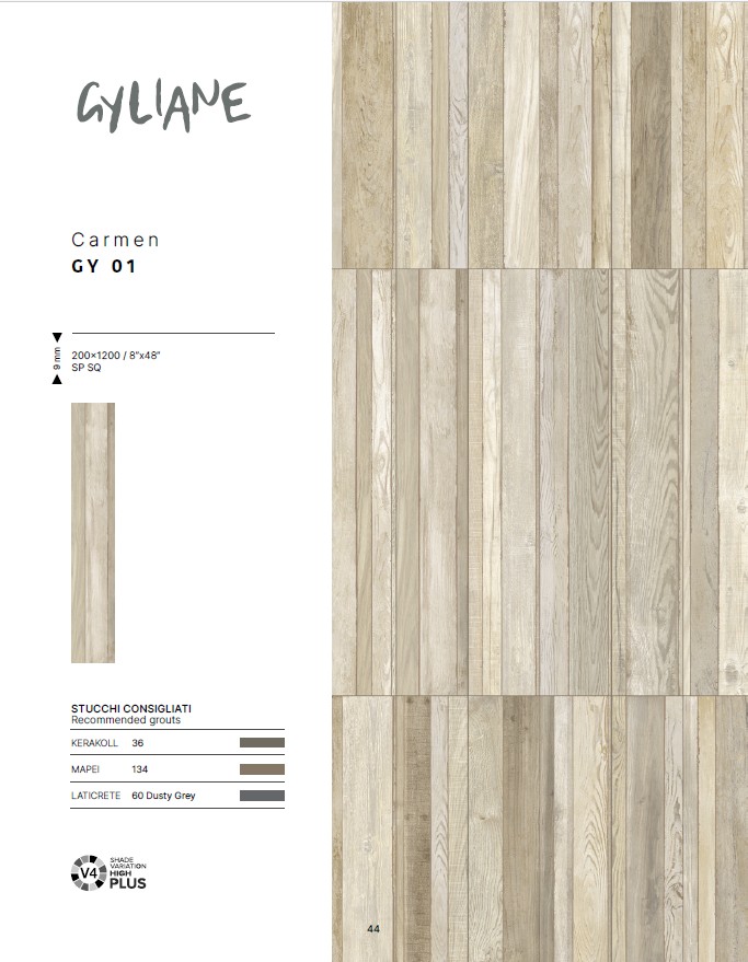 Керамогранит MIRAGE INCENSE GY 01 CARMEN SP SQ 20х120x0.9 (Италия)