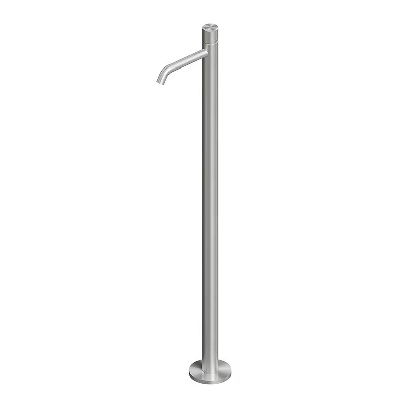 QuadroDesign STEREO 1605T/1AS Напольный смеситель для раковины, цвет Brushed Stainless Steel