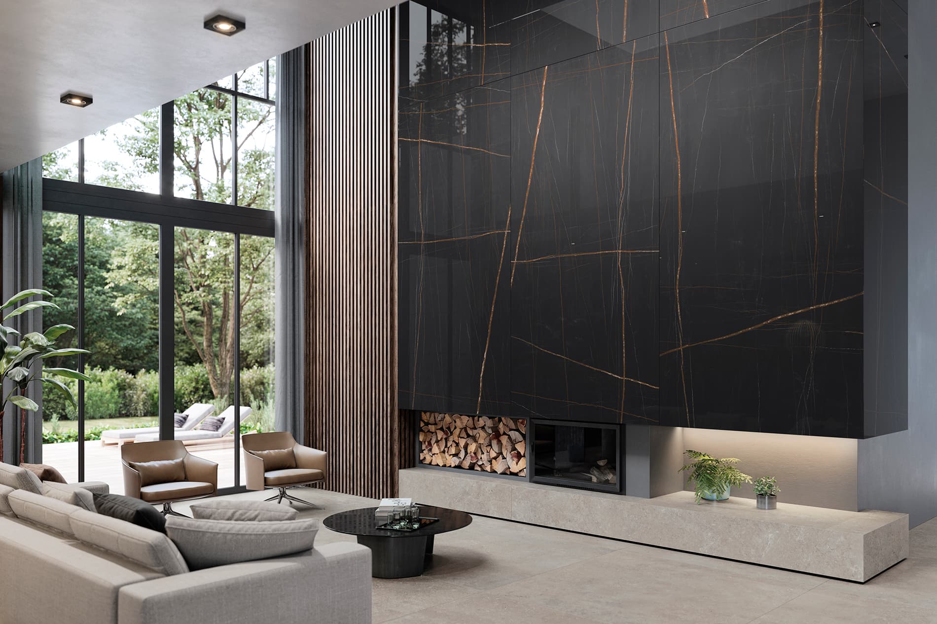 Керамогранит PORCELANOSA XLIGHT NYLO NOIR POLISHED 120х270 G-2505