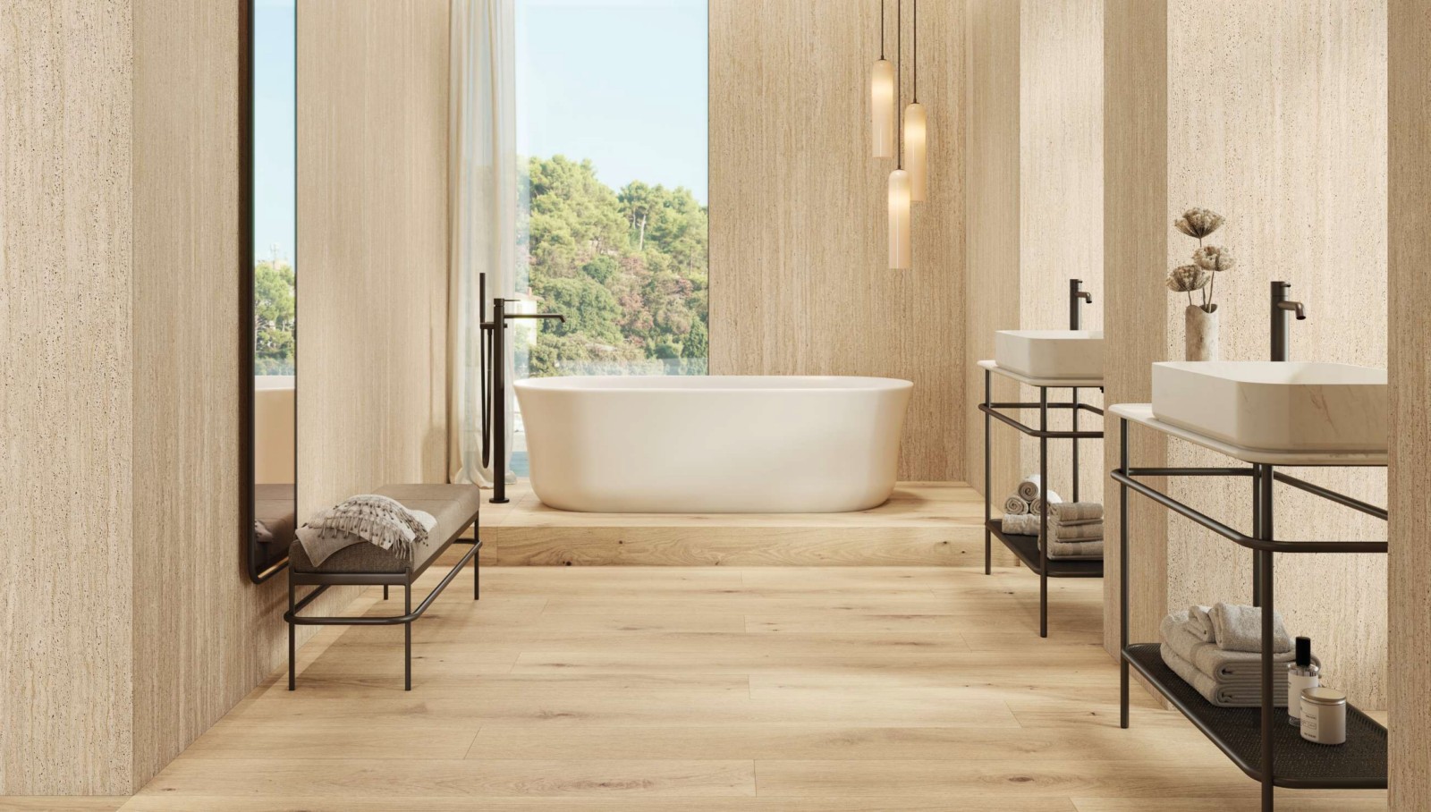 Керамогранит PORCELANOSA XLIGHT TARANTO MARFIL TEXTURE 03 120х270 G-2702