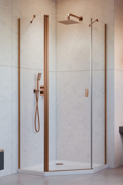 Nes Brushed Copper PTJ Door Right прозрачное
