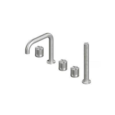 QuadroDesign MODO 1795AS Смеситель на борт ванны, диаметр ручки 43, цвет Brushed Stainless Steel