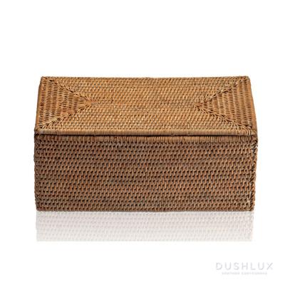 Decor Walther Basket UTBMD Универсальная коробка 30x15.5x14см, с крышкой, цвет: ротанг темный