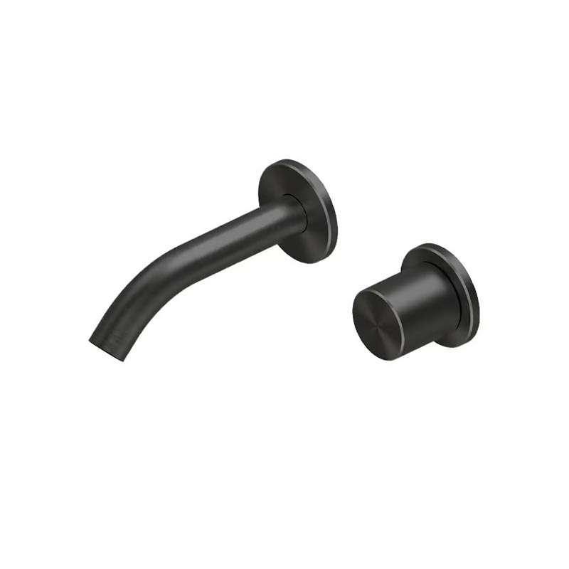 QuadroDesign HUM 2410ON Смеситель для раковины на 2 отверстия из стены с прогрессивным картриджем, цвет Black Gold