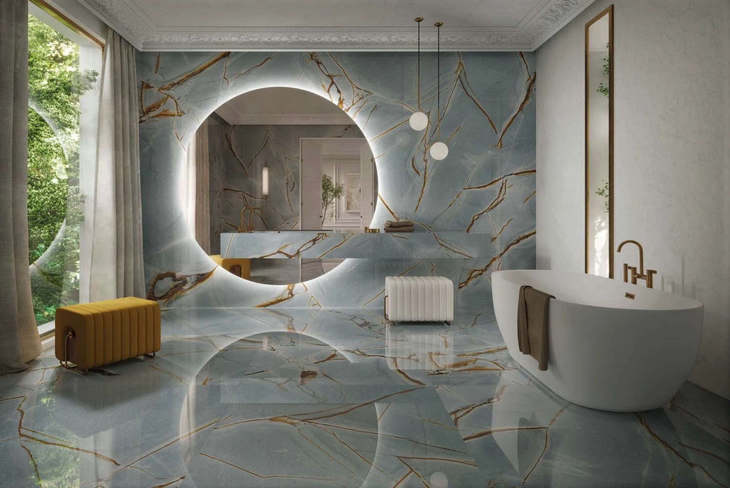 Керамогранит PORCELANOSA XLIGHT BLUE ROMA POLISHED 120х270 G-2505