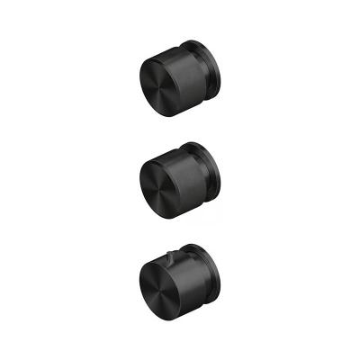 QuadroDesign STEREO 1649.0.00ON Смеситель термостатический из стены с 2-мя запорными вентилями, цвет Black Gold