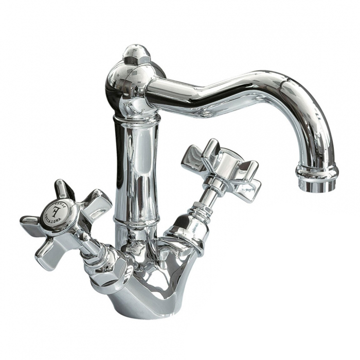 Nicolazzi 1432CR18 Смеситель двухвентильный с поворотным изливом для раковины