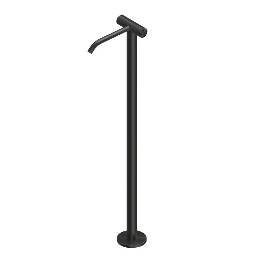 QuadroDesign HUM 2405VON Смеситель для раковины напольный с запорными вентилями, цвет Black Gold