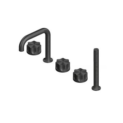 QuadroDesign MODO 1798ON Смеситель на борт ванны, цвет Black Gold