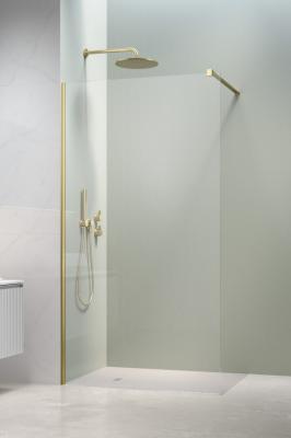 Modo New II спецразмер от 1400-1800 мм высота 2000-2300 мм Brushed Light Gold/прозрачное