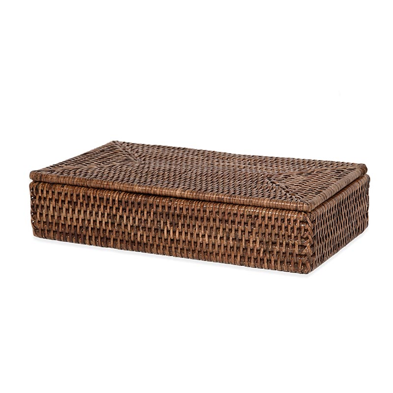 Decor Walther 0941592 BASKET BMD Контейнер с крышкой Ротанг темный