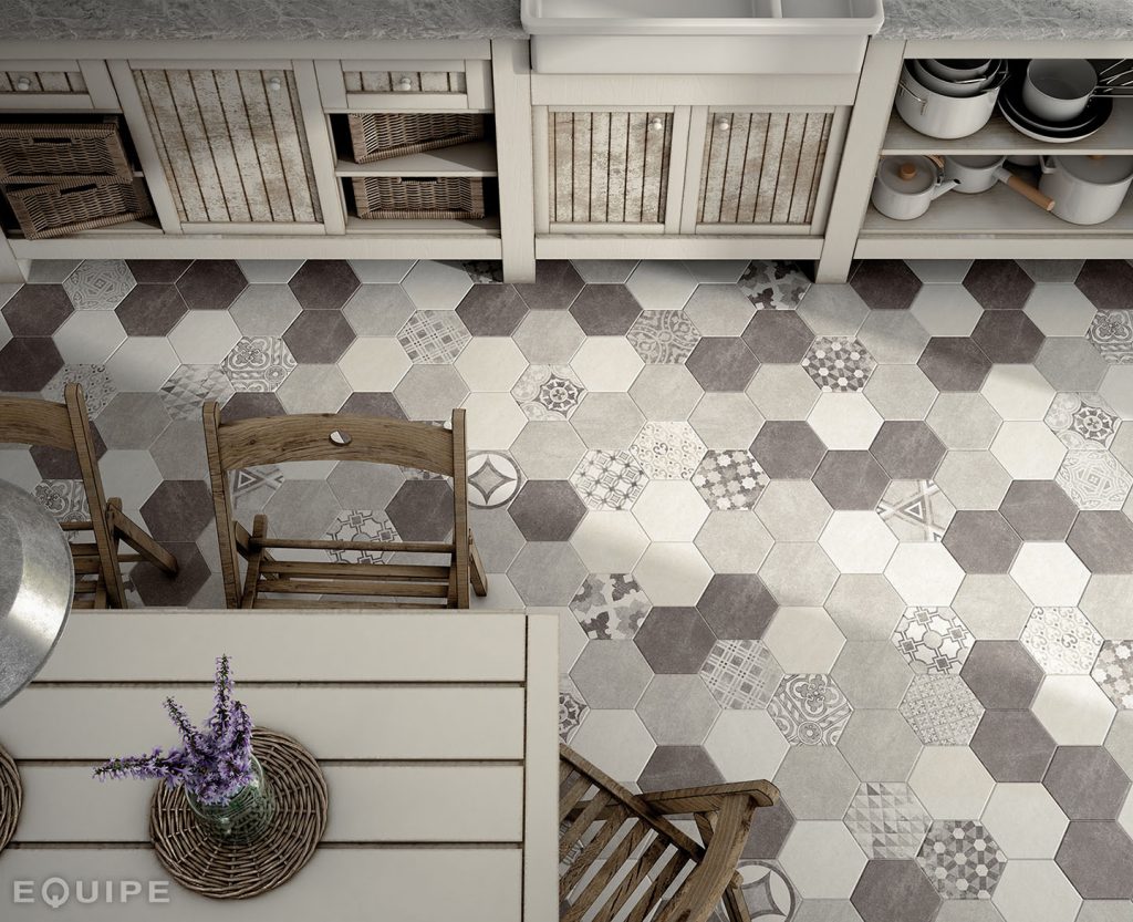 Керамогранит EQUIPE HEXATILE CEMENT WHITE 17.5х20 EQ-3