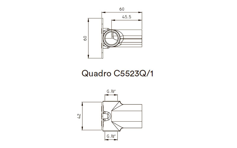 Nicolazzi C5523Q/1 Встраиваемая часть для настенного смесителя (Quadro)
