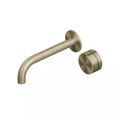 QuadroDesign STEREO 1611TOC Смеситель для раковины на 2 отверстия из стены 250mm, цвет Light Gold