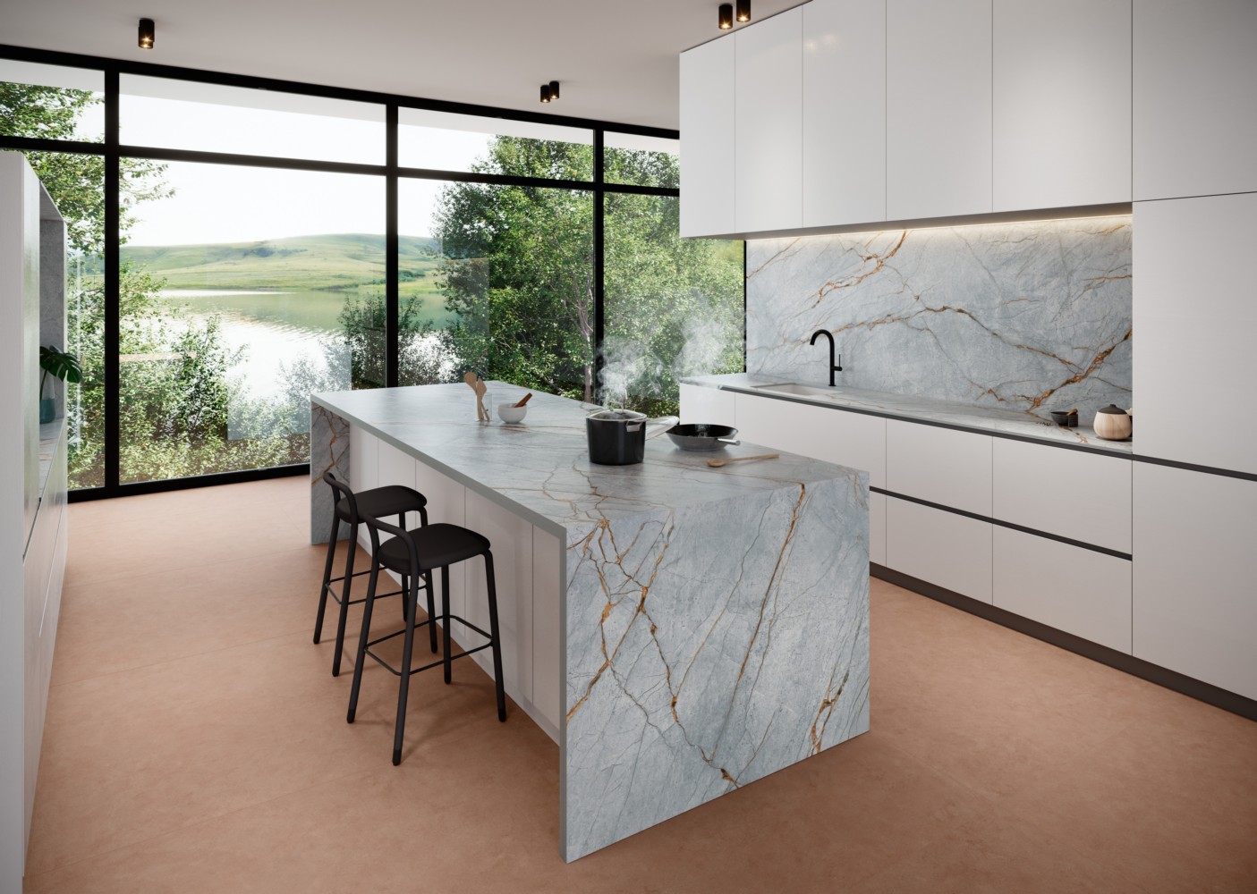 Керамогранит GRESPANIA COVERLAM BLUE ROMA CIELO 120х278х5.6