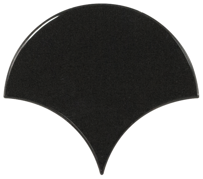 Керамическая плитка  EQUIPE FAN BLACK 10.6x12 Q-20S