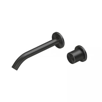 QuadroDesign HUM 2411ON Смеситель для раковины на 2 отверстия из стены с прогрессивным картриджем 200мм, цвет Black Gold