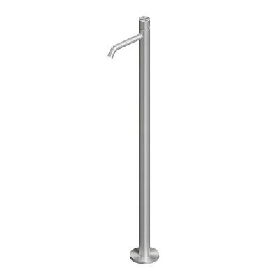 QuadroDesign STEREO 1605T/1AS Напольный смеситель для раковины, цвет Brushed Stainless Steel