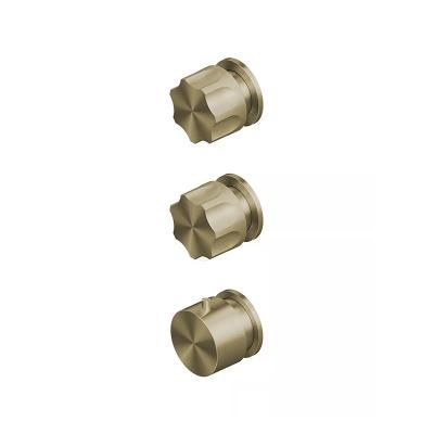 QuadroDesign MODO 1749.0.00OC Смеситель термостатический из стены с 2-мя запорными вентилями, цвет Light Gold