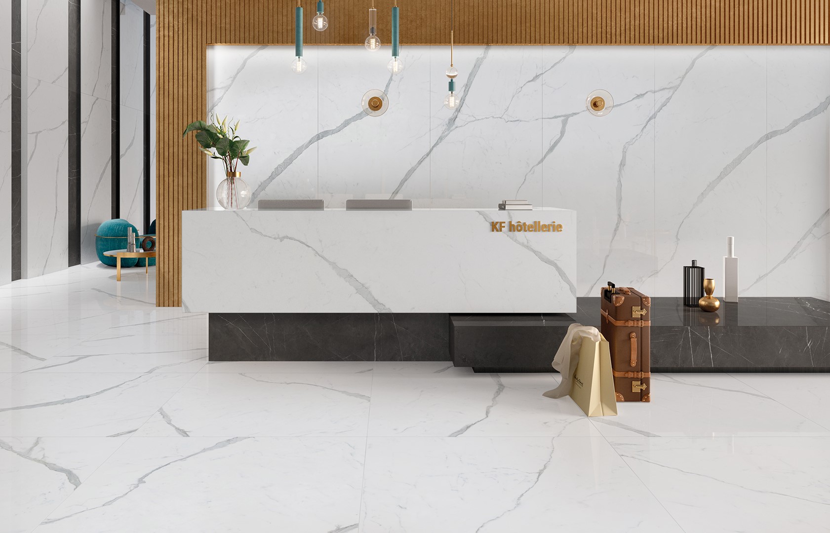 Керамогранит слэб MIRAGE STATUARIO FINE JL 01 LUC SQ 120х278x6 (Италия)