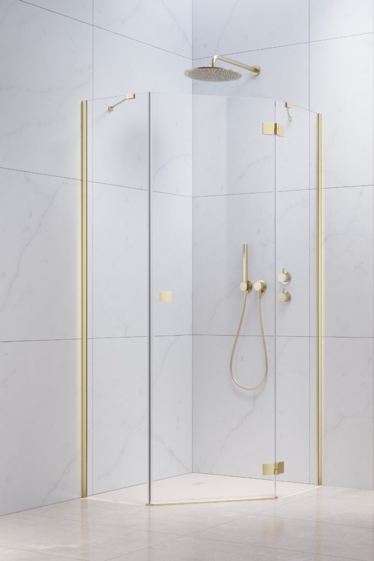 Essenza PTJ Door Right Brushed Light Gold/прозрачное