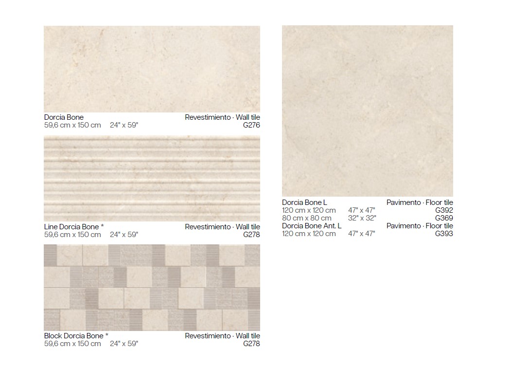 Керамогранит PORCELANOSA DORCIA BONE L 80х80 G-369