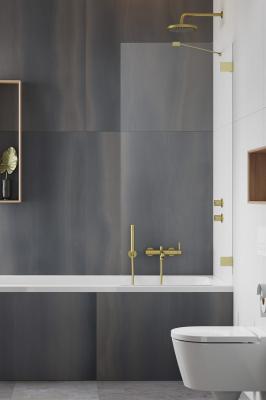 Шторка на ванну Essenza Pro Brushed Gold PNJ II 100