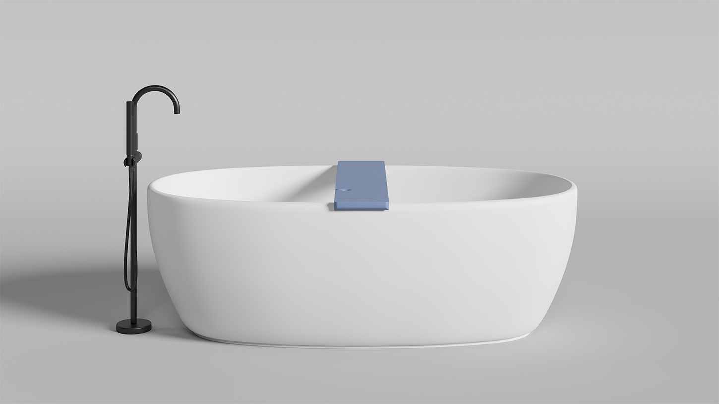 Полка для ванны GABBIANO BASIC из S-Stone 900x200x30 мм (1906202M)